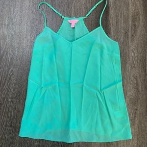 Lilly Pulitzer Dusk Racer Back Silk Tank Top
